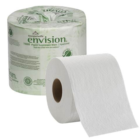 19880/01 BATH TISSUE 2-PLY WHITE STANDARD 80/550 ENVISION