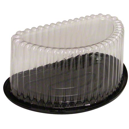 YHRB500FY COMBO HALF ROUND
8&quot;CAKE BLACK BASE W/5&quot;TALL
FLUTED CLEAR DOME 60/cs