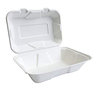 EHL-96-PF/BE-FC96-FF/HF206 
9&quot;X6&quot; CONTAINER HINGED 200/CS 
HOAGIE FIBER COMPOSTABLE 