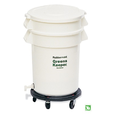 2636 32-GAL PRODUCE STORAGE &amp;
CRISPER CONTAINER w/ LID &amp;
DOLLY, GREENSKEEPER