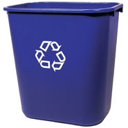 295673 BLUE RECYCLE CAN 28QT WASTEBASKET DECKSIDE 