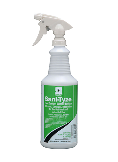 319503 SANI-TYZE CLEANER
12/32OZ QUAT BASED FOR FOOD
SURFACE