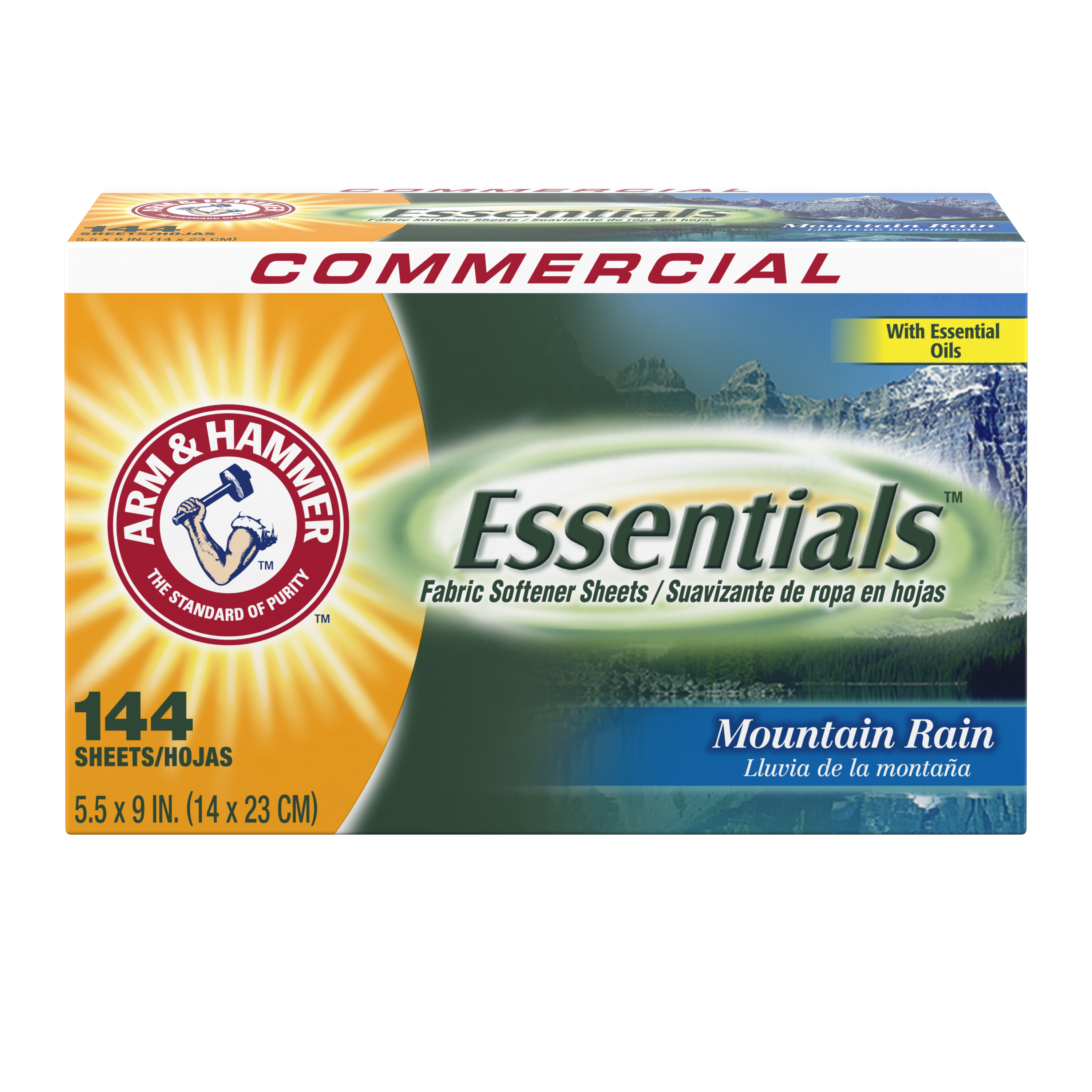 00102 FABRIC SOFTENER SHEETS  6/144CT ESSENTIALS MOUNTAIN 