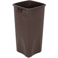 356988 BROWN 23gal SQUARE
RECEPTACLE UNTOUCHABLE 