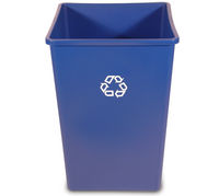 FG395873 BLUE 35gal SQUARE  RECYCLE CONTAINER UNTOUCHABLE