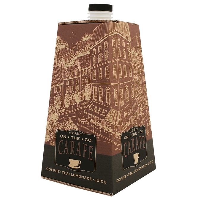 0196 BEVERAGE ON THE GO 96OZ COFFEE CARRIER, PRINTED 16/CS