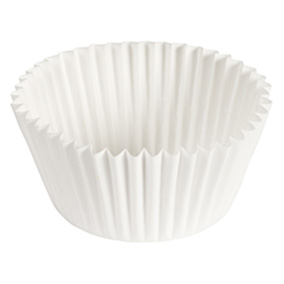 610031 FLUTED BAKE CUP 4-1/2&quot;  x 1-7/8&quot; WHITE 20/500CT