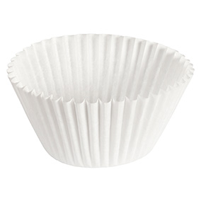 610070 6&quot;x2-1/4&quot; BAKING CUP 5oz MUFFIN, FLUTED WHITE