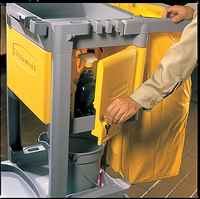 6181 LOCKING CABINET FOR CLEANING CART #6173, YELLOW