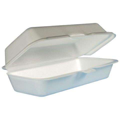 72HT1 SMALL HOT DOG TRAY
500/cs 7.1&quot;X3.8&quot;X2.3&quot; WHITE 
HINGED