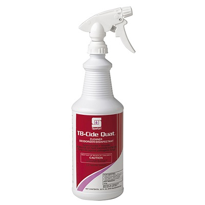 102103 TB-CIDE QUAT CLEANER
DISINFECTANT &amp; DEODORIZER
READY-TO-USE 32oz BOTTLE 12/CS