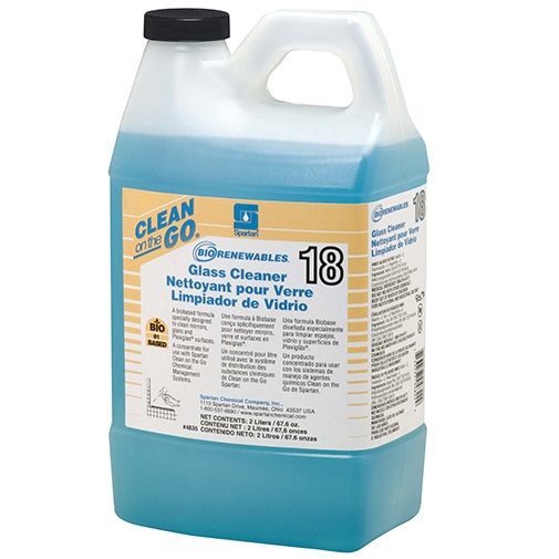 4835 #18 BIORENEW GLASS
CLEANER CLEAN ON GO 4/2 LTR