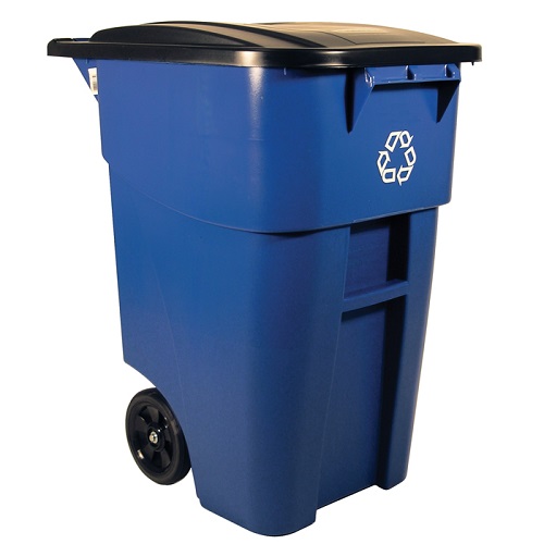 9W27 50-GAL ROLLOUT CONTAINER
w/ LID BLUE, RECYCLING