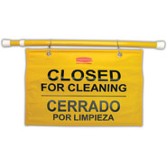 9S16 25&quot;-49&quot; HANGING SAFETY
SIGN &quot;CLOSED FOR CLEANING&quot;,
MULTILINGUAL