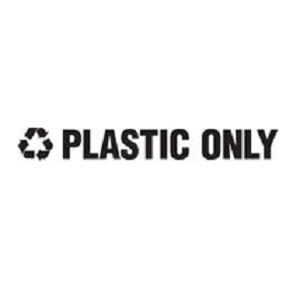 FGRC3 &quot;PLASTIC ONLY&quot; RECYCLE
DECAL 1.75&quot;H