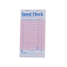 GCP3632-1 GUEST CHECK PINK 1PT 50/50 15 LINES-TAX/TOTAL