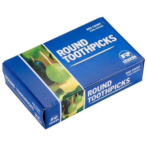 R820 ROUND TOOTHPICK 24/800CT
UNWRAPPED 