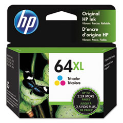HP 64XL, (N9J91AN) High Yield Tri-Color Original Ink