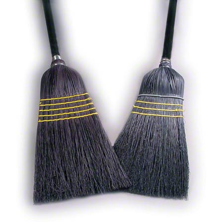 B420 JANITOR BROOM BLACK CORN  FILL w/BLACK HANDLE MILDEW &amp; 