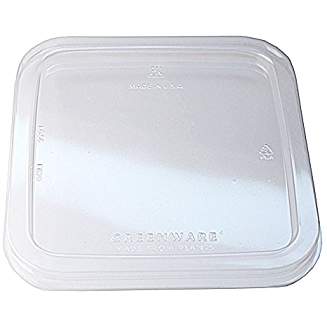 LGS-6 GREENWARE LID FOR SQUARE  6" FOOD CONT CLEAR 300/CS  